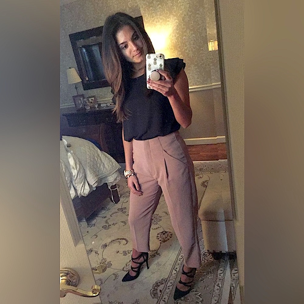 Aritzia (Wilfred) mauve dress pants